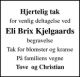 Takkeannonce: Eli Brix Kjelgaard